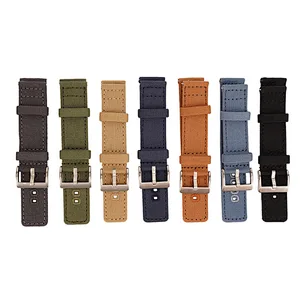Custom Wholesale Durable Sport fine woven colorful buckle canvas Watch fabrics Strap
