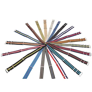 18mm 20mm 22mm Nylon Watch Band Stainless Steel Watch Buckle Nato Watch Strap