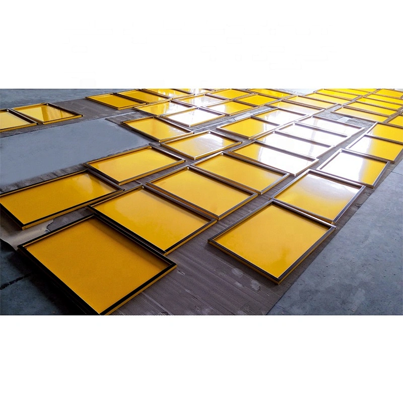 Road Work Ahead Sign Frame With Black Broder Yellow Poweder Coating 1200x300mm Boxed Edge Sign