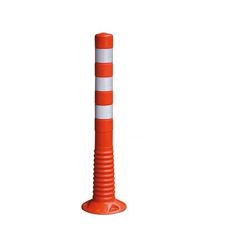 Plastic 750mm Flexible Bollard PU Traffic Bollard Orange Traffic Post