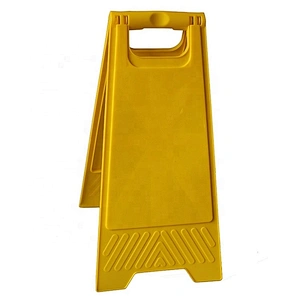 Yellow Plasticade Folding Caution Warning A-Frame  Sign
