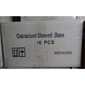 Customized Hot Dip Galvanized Sign Post Base For 60mm Post Steel Pipe Base