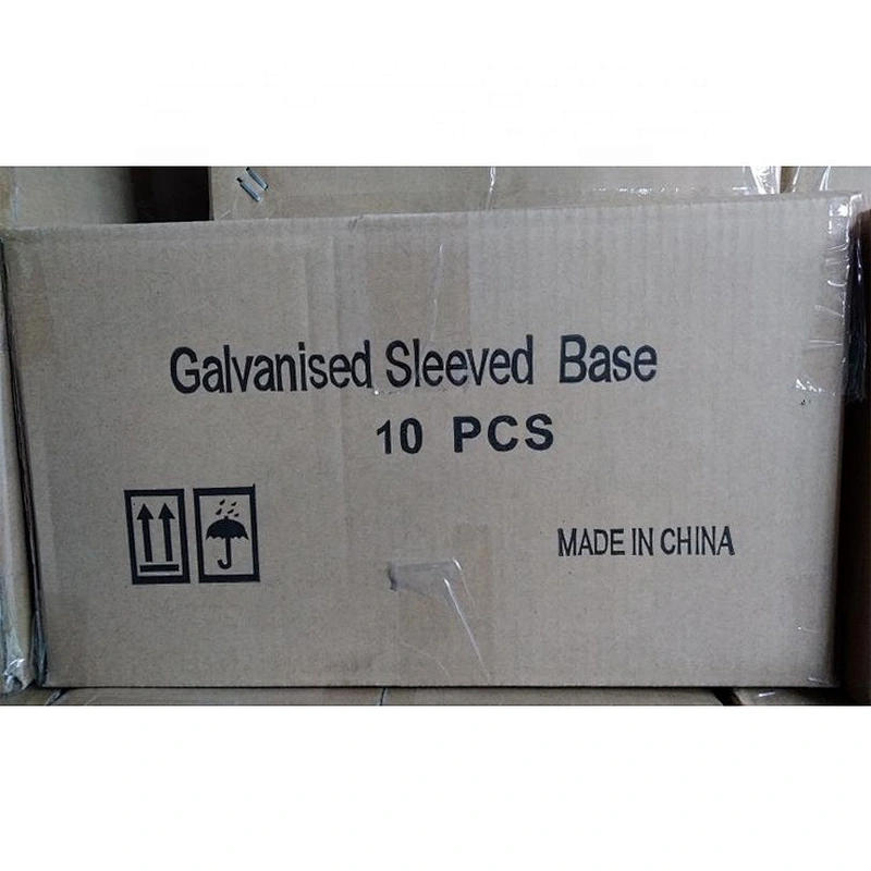Customized Hot Dip Galvanized Sign Post Base For 60mm Post Steel Pipe Base