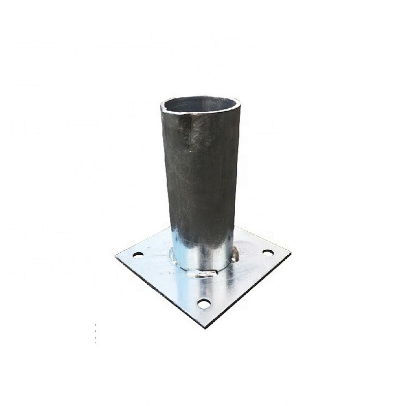 Customized Hot Dip Galvanized Sign Post Base For 60mm Post Steel Pipe Base