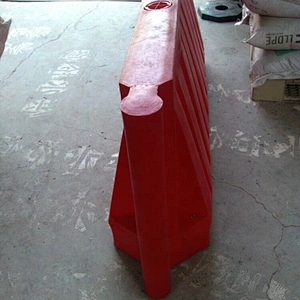 Red Superguard Filled Barricade Plastic for Driveway  with Sand or Water Control Control Barrier