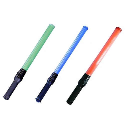 Safety LED Flashlight  PC Red 40x540mm 21Inch Signal Traffic Wand  With Strobe Mode Traffic Baton