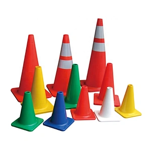 Road Safety 700mm Orange Plastic PVC Traffic Cone With High Intense Grade Reflective