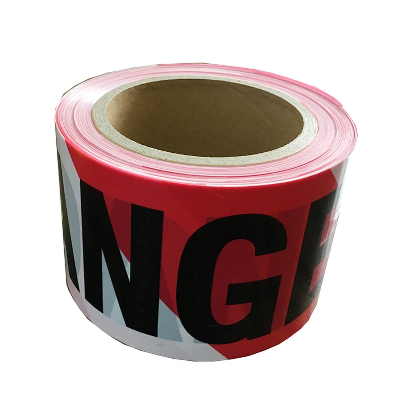 Popular Single Side  Printed PE Barricade Tape for Roadway Safety Barrier Tape