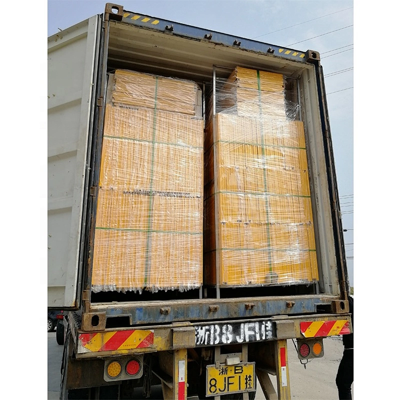 Road Warning Sinage Frame Yellow Poweder Coating 1500x450mm Boxed Edge Sign