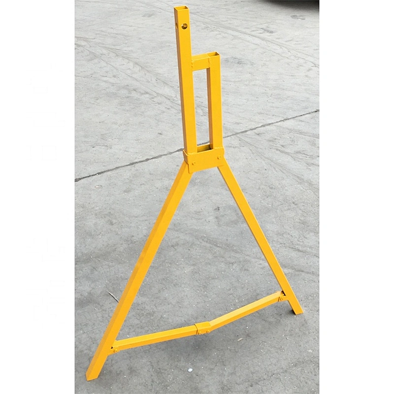 Yellow Powder Coating Foldable Barrier Board Leg Steel Legs