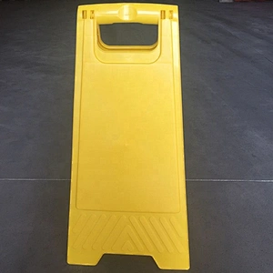 Yellow Plasticade Folding Caution Warning A-Frame  Sign