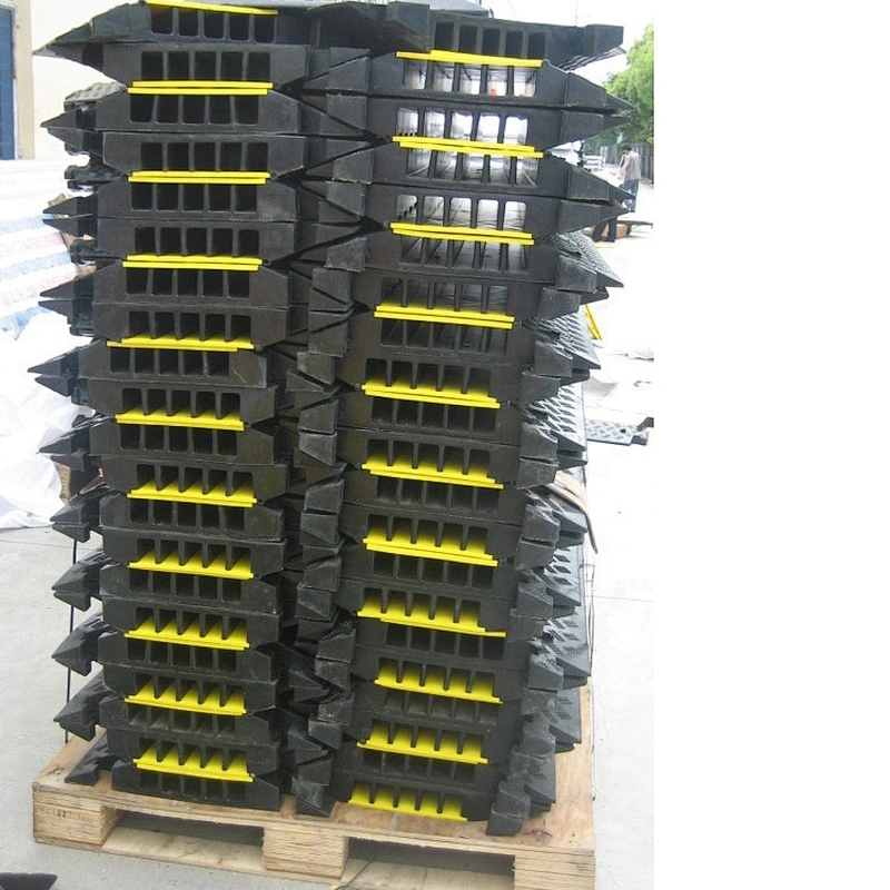 Heavy Duty Outdoor 5 Channel  Rubber Cable Ramp Protective Cover