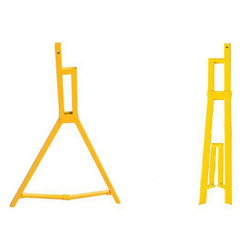 Yellow Powder Coating Foldable Barrier Board Leg Steel Legs