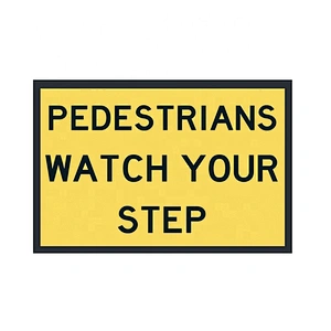 Australia Standard  With Black Broder Yellow Poweder Coating 1200x900mm Boxed Edge Sign