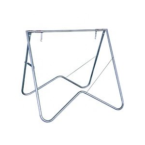 Roadwork Warning Frame Fit For 900x600mm Sign Galvanized Pipe Swing Stand Display