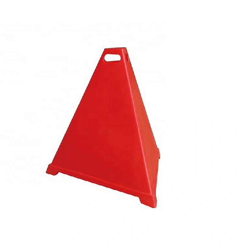 White Plastic Road Safety 600mm PE White Warning Cone Pyramid Cone