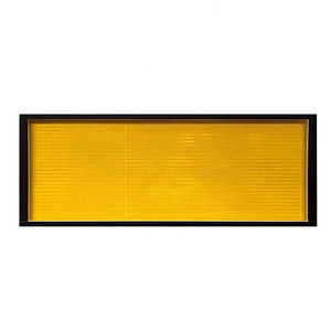Road Warning Sinage Frame Yellow Poweder Coating 1500x450mm Boxed Edge Sign