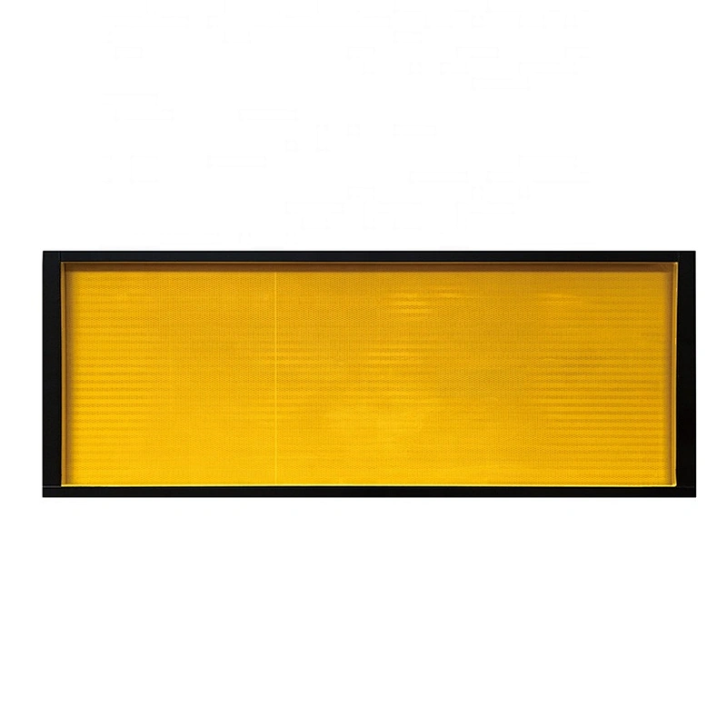 Road Warning Sinage Frame Yellow Poweder Coating 1500x450mm Boxed Edge Sign