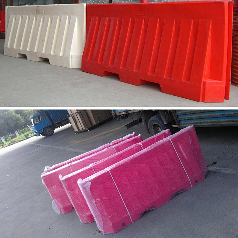 Red Superguard Filled Barricade Plastic for Driveway  with Sand or Water Control Control Barrier