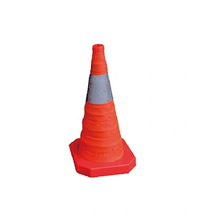 Portable Fabric+ABS 450mm With Light And Reflective Collapsible Cone