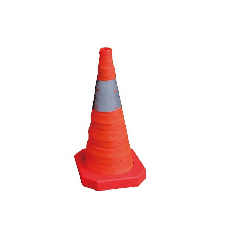 Portable Fabric+ABS 450mm With Light And Reflective Collapsible Cone