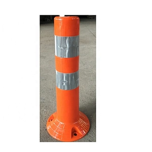 Plastic Road Warning Post 450mm Flexible Bollard PU Traffic Bollard