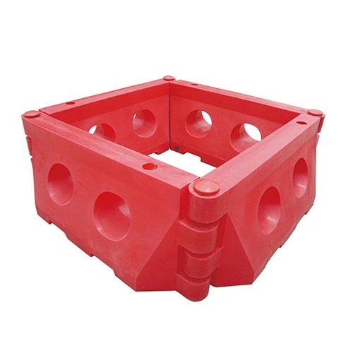 Red Heavy Duty Crash Barriers Plastic Filled with Sand/Water for Road