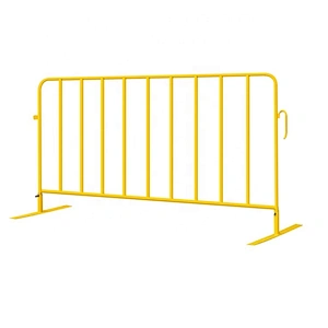 Hot Sale Powder Coating Steel Barrier  With Removable Flat Feet Crowd Control Barrier