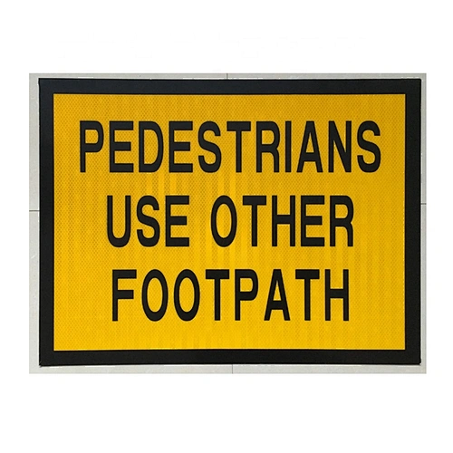 Wholesale Aluminum Sheet Sign With Class 1 Reflective Yellow Safety Sign 600x600mm Swing Stand Sign