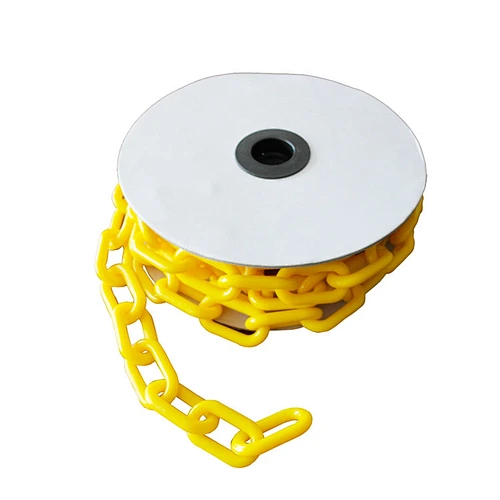 Work Site Safety Yellow Barrier Warning Plastic Chain For Traffic Cone And Traffic Bollard Post Plastic Traffic