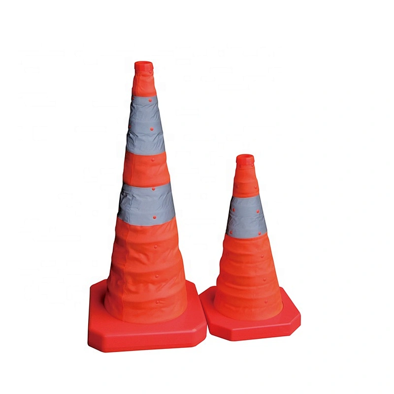 Portable Fabric+ABS 450mm With Light And Reflective Collapsible Cone
