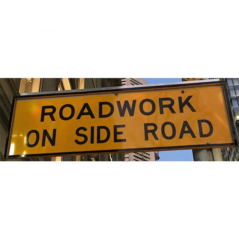 Australia Standard Widely Used Yellow Poweder Coating 1800x900mm Boxed Edge Sign