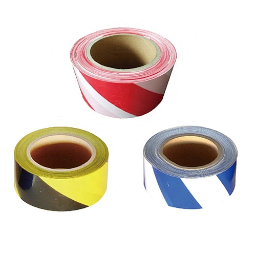Free Cost Red And White Double Sided Printed Barricade Warning Tape for Road Safety