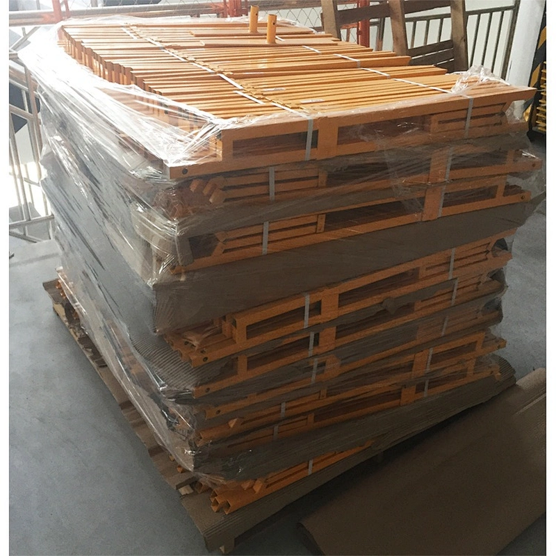 Yellow Powder Coating Foldable Barrier Board Leg Steel Legs