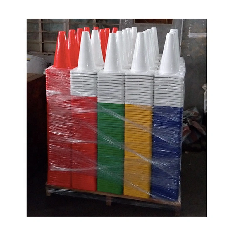 Mini 300mm Fluorescent Green PVC Traffic Cone  With Various Color 12