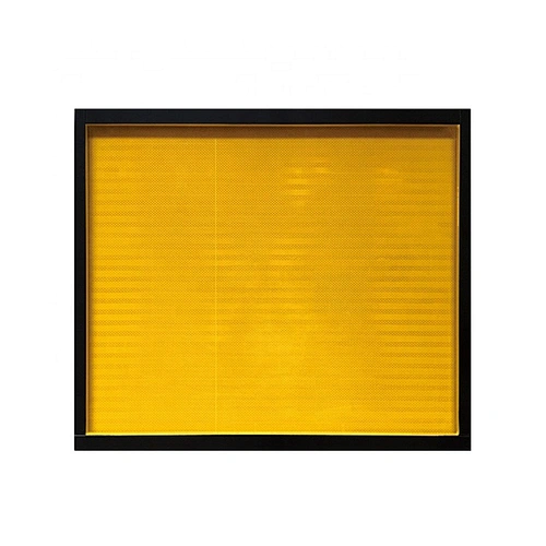 Traffic Warning Fame Road Work Sinage With Black Broder Yellow Powder Coating 600x600mm Boxed Edge Sign