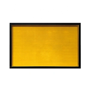 Australian Road Works Sinage Warning Frame With Black Broder Yellow Poweder Coating 900x600mm Boxed Edge Sign