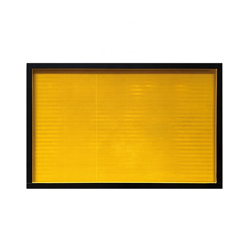 Australian Road Works Sinage Warning Frame With Black Broder Yellow Poweder Coating 900x600mm Boxed Edge Sign