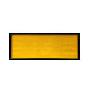 Road Work Ahead Sign Frame With Black Broder Yellow Poweder Coating 1200x300mm Boxed Edge Sign