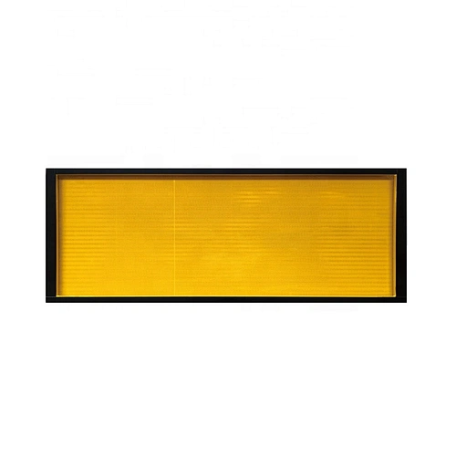 Road Work Ahead Sign Frame With Black Broder Yellow Poweder Coating 1200x300mm Boxed Edge Sign