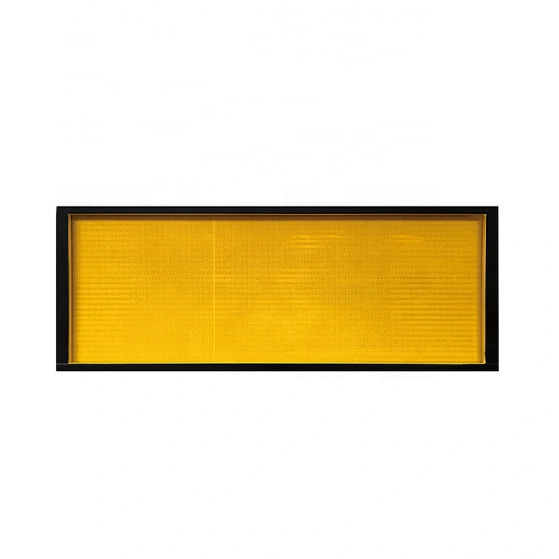 Road Work Ahead Sign Frame With Black Broder Yellow Poweder Coating 1200x300mm Boxed Edge Sign