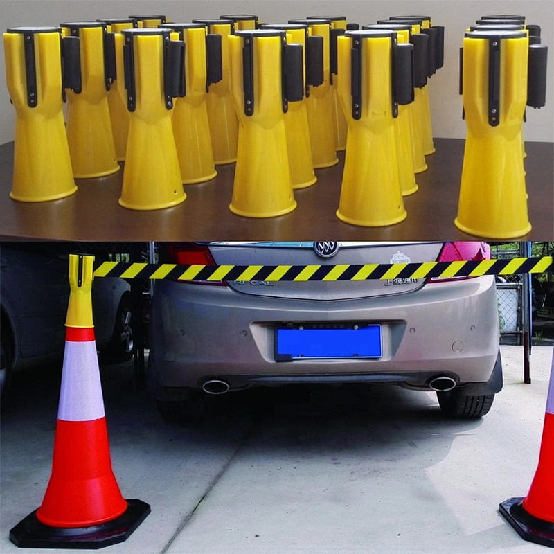 3 Meters Length Plastic Retractable Belt Tape Traffic Cone Connector Topper