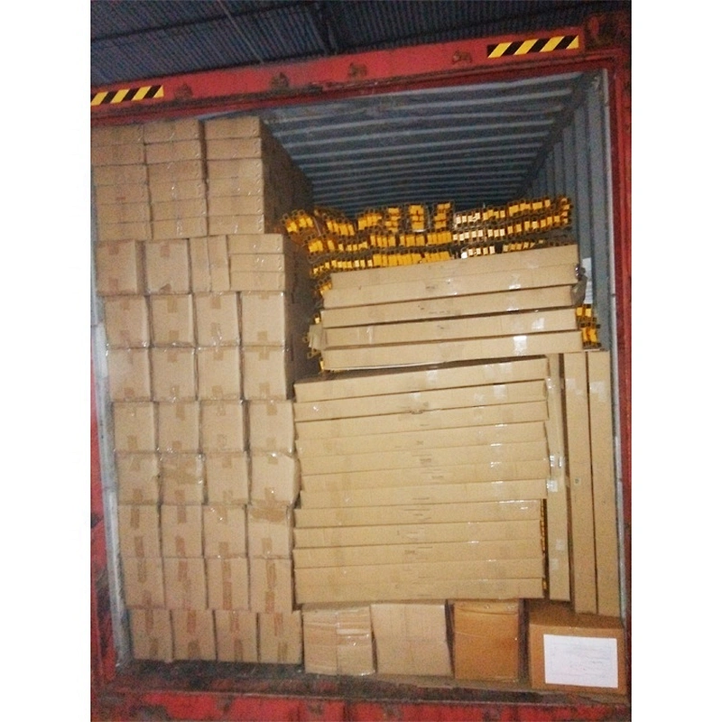 Yellow Powder Coating Foldable Barrier Board Leg Steel Legs