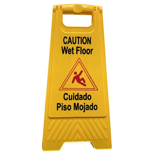 Yellow Plasticade Signicade Portable Folding A-Frame Sidewalk Sign