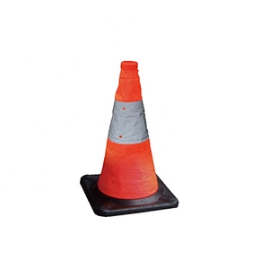 High Quality Fabric+Rubber 450mm With Light And Reflective Collapsible Cone