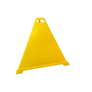 White Plastic Road Safety 600mm PE White Warning Cone Pyramid Cone