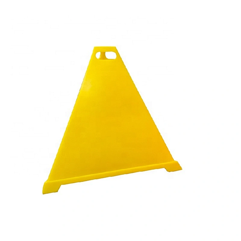 White Plastic Road Safety 600mm PE White Warning Cone Pyramid Cone