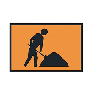 Australia Widely Used Road Warning Yellow Poweder Coating 1800x600mm Boxed Edge Sign