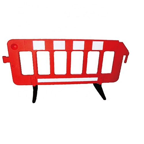 Red Plastic Barrier With Rubber Feet Plastic Crowd Control Barriers Plastic Fence Panel