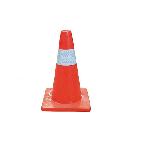 Fluorescent 450mm Orange PVC Traffic Cone With High Intense Grade Reflective Red PVC Traffic Cone